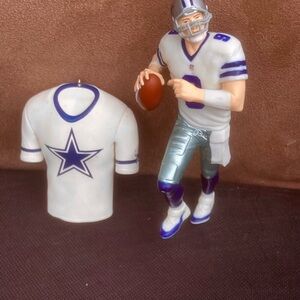 NFL Blue and White Football Player Cake Topper